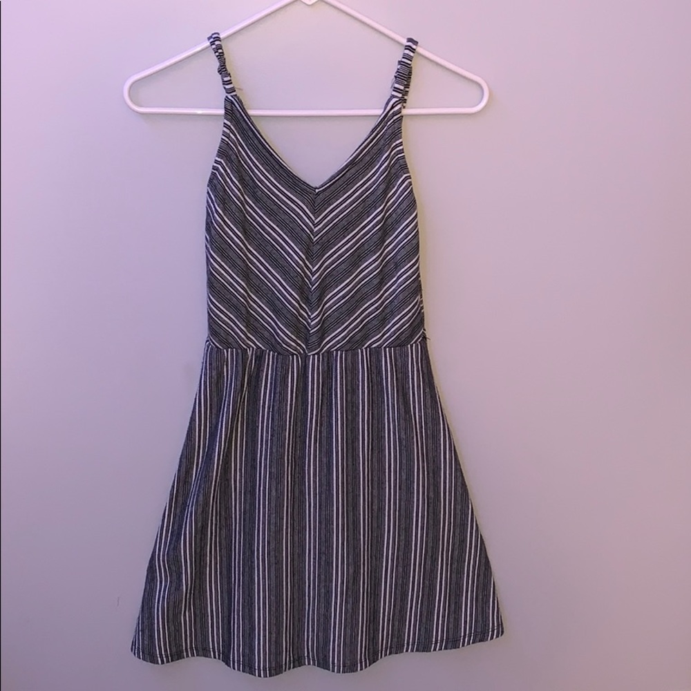 Black and white stripped dress